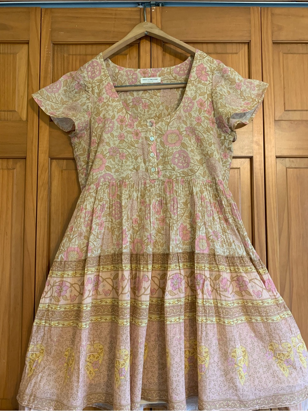 Spell Pink and Cream Floral Mini Dress